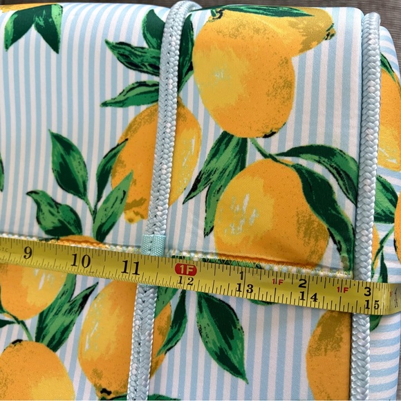 NWT AH•DORNED New York Emily Lemon Print Neoprene Tote - Picture 9 of 11